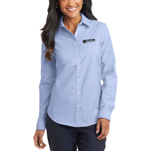 Port Authority® Women's SuperPro™ Oxford Shirt Thumbnail