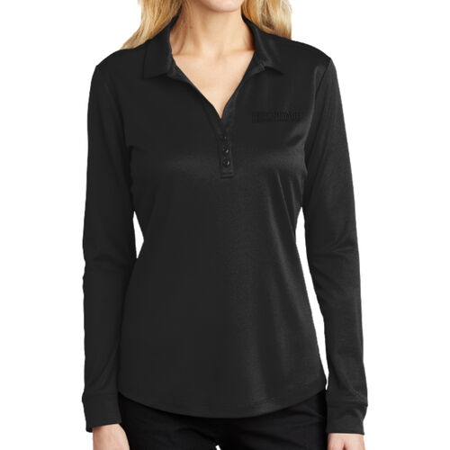 Port Authority® Women's Silk Touch™ Performance Long Sleeve Polo Thumbnail