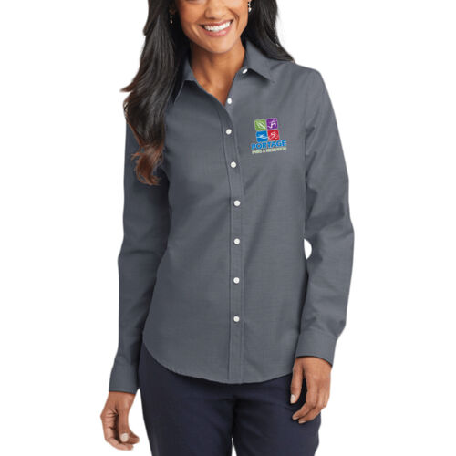Port Authority® Women's SuperPro™ Oxford Shirt Thumbnail